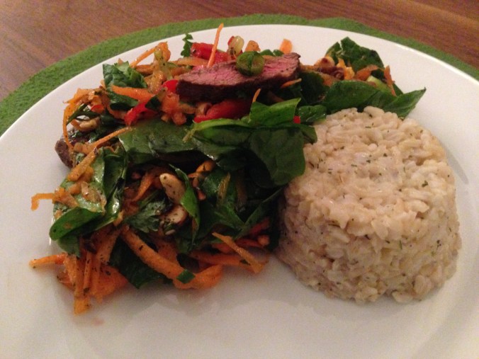 Thai Beef Salad with Brown Coconut Rice